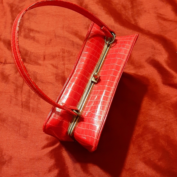 Vintage red purse from 1950 - Picture 2 of 3